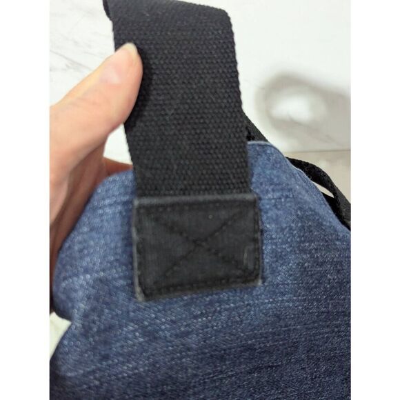 True Religion Blue Denim/Canvas Fully Lined Tote Bag - Picture 3 of 5